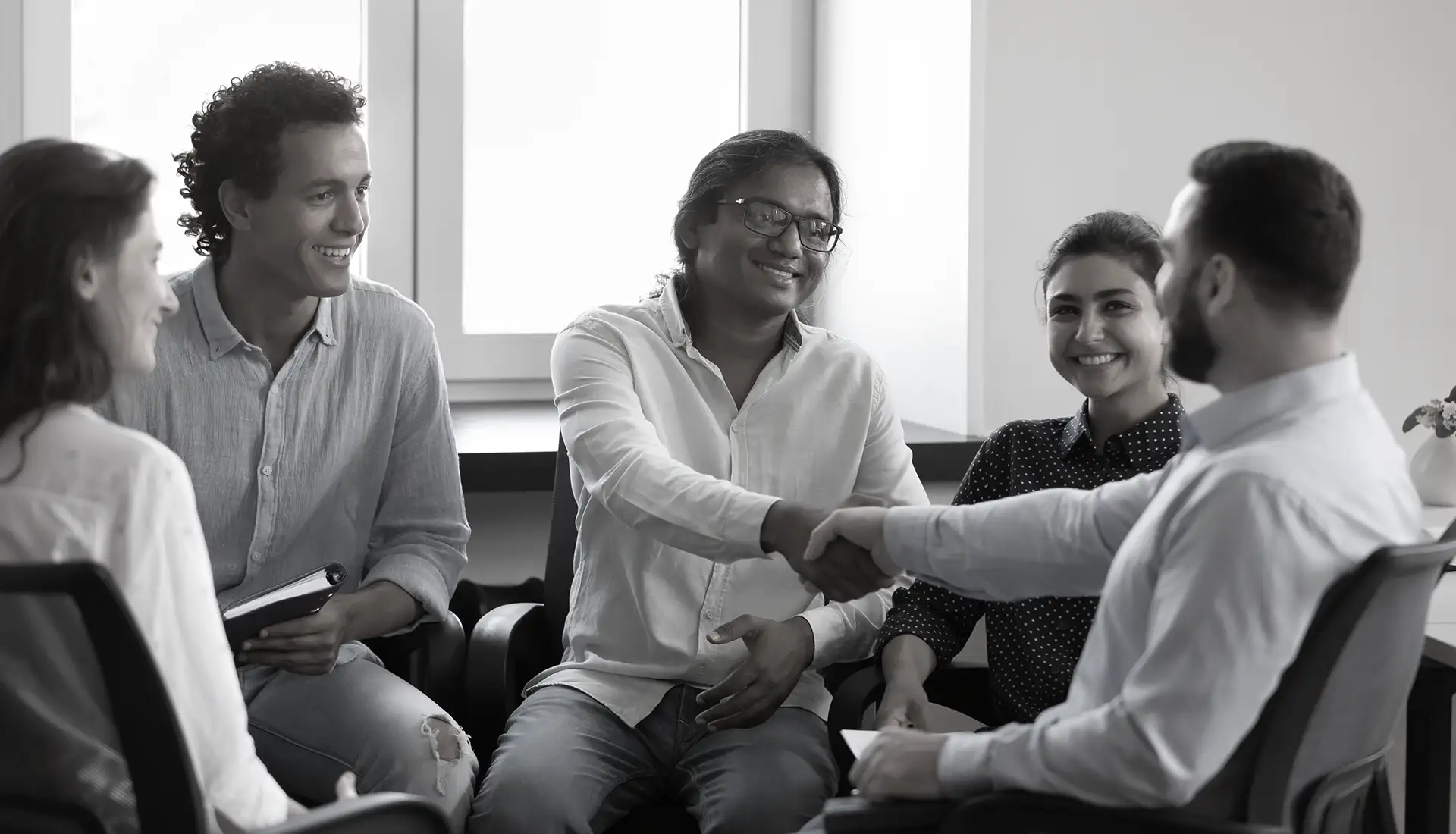 Boston College students in group therapy